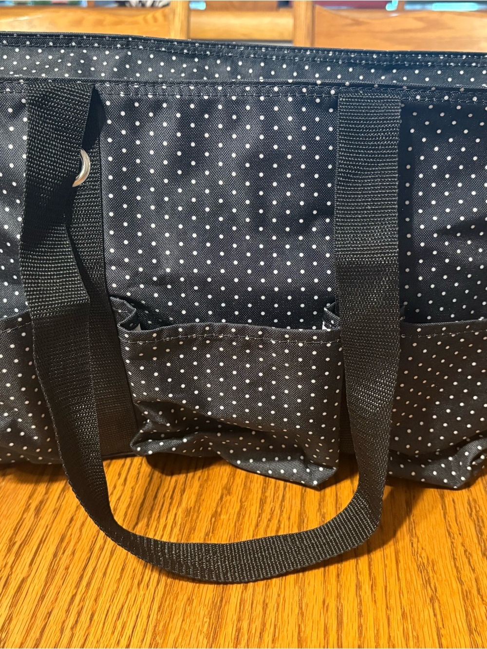 thirty-one Black Polka Dot Tote